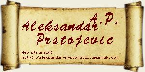 Aleksandar Prstojević vizit kartica